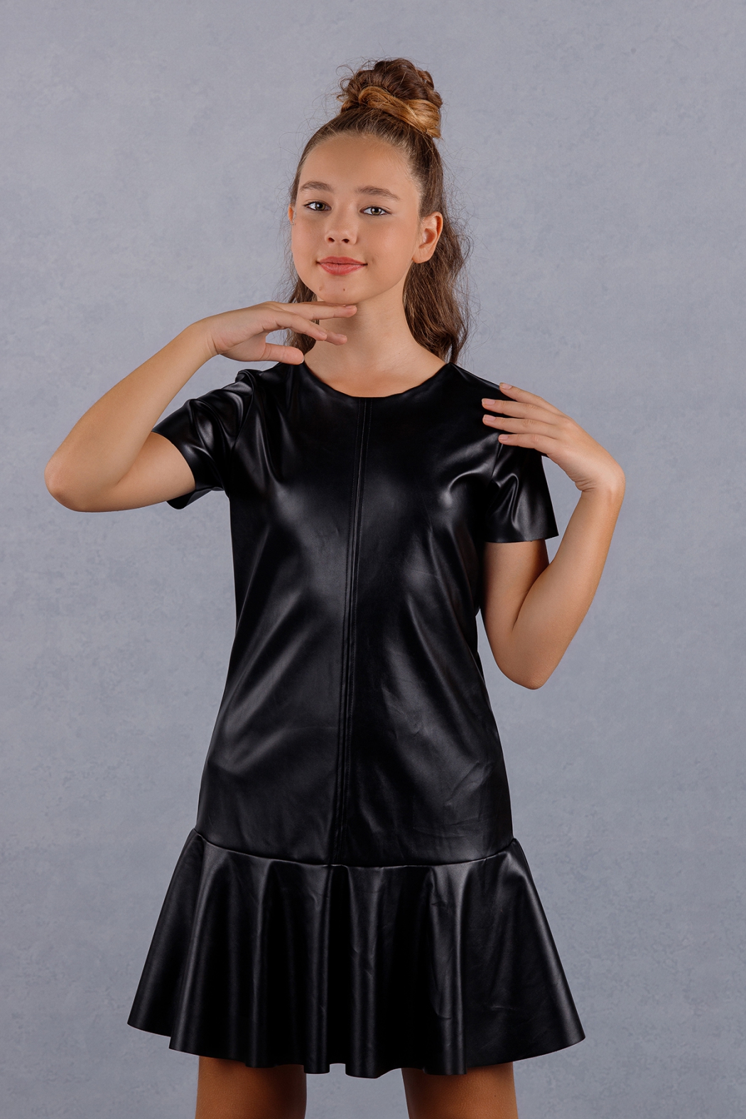 DMB KIDS 5851 Платье "Экокожа" DMB KIDS 5851 Платье "Экокожа" фото